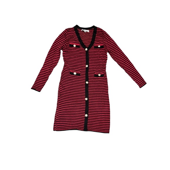Absolutely Famous Dresses & Skirts - Absolutely Famous Red and Black Striped Dress
